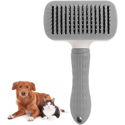 Pet Grooming Brushes, Self-Cleaning Slicker Brush for Dogs and Cats