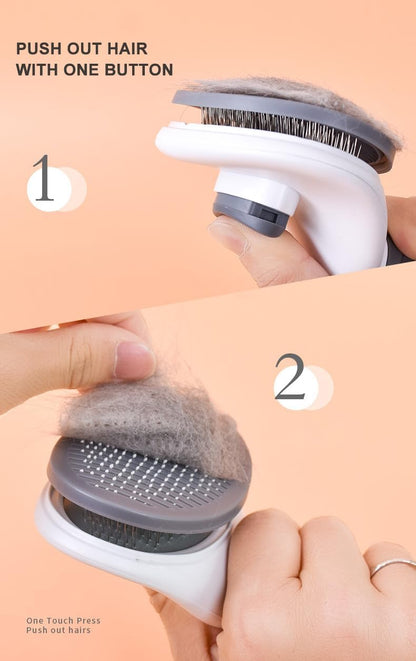 Pet Grooming Brushes, Self-Cleaning Slicker Brush for Dogs and Cats