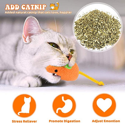 Cat Toy - 6 Pieces Mouse Plush Toys, Realistic Cute Kitten Mice Filled With Catnip