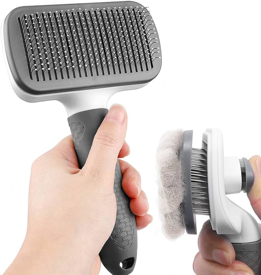 Pet Grooming Brushes, Self-Cleaning Slicker Brush for Dogs and Cats