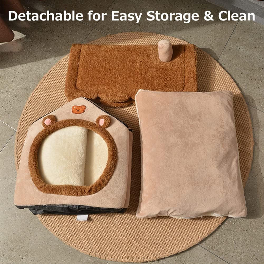 Cute Foldable Cat/Puppy House with Cushion - Petsberg®