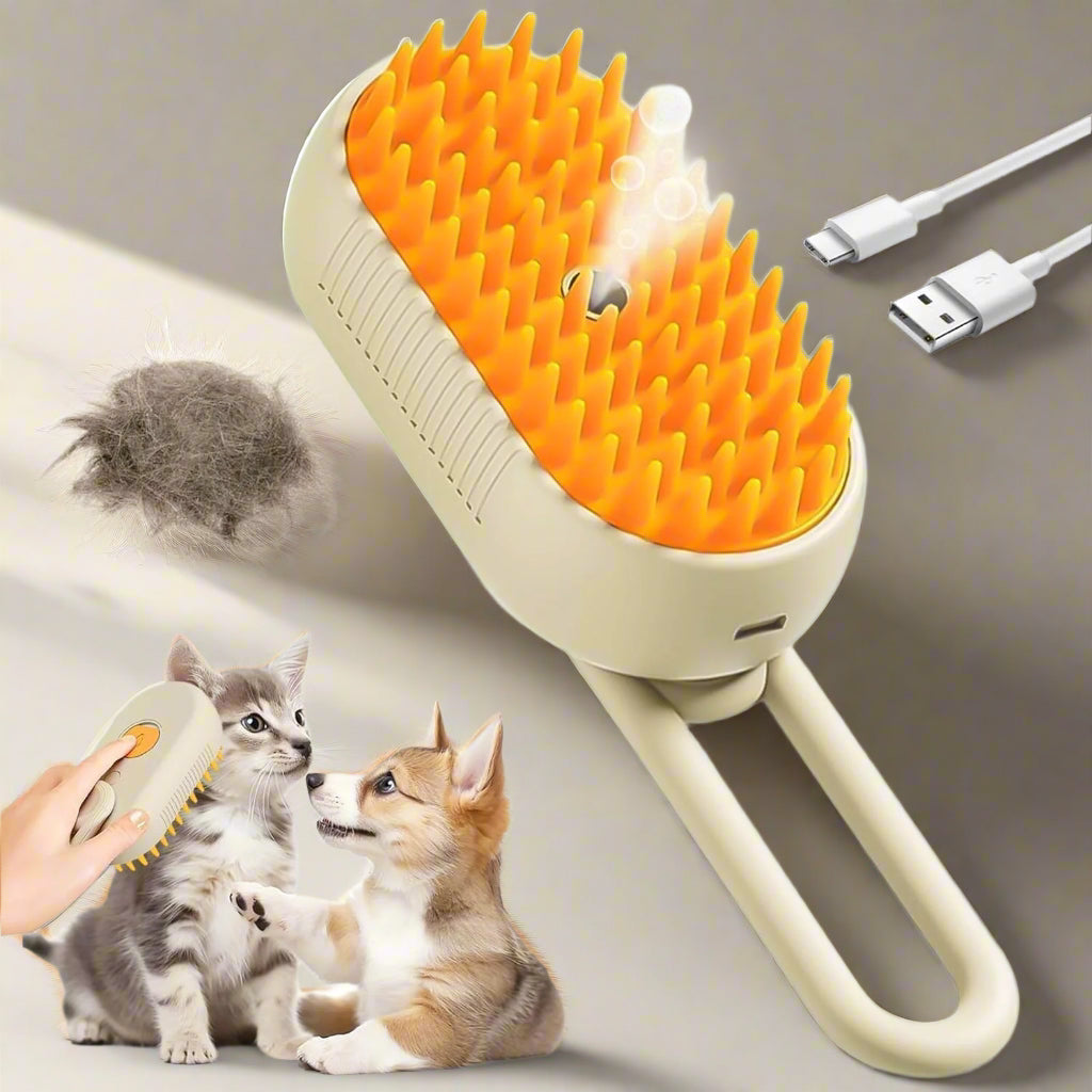 3 In 1 Electric Pet Steam Brush - Petsberg®