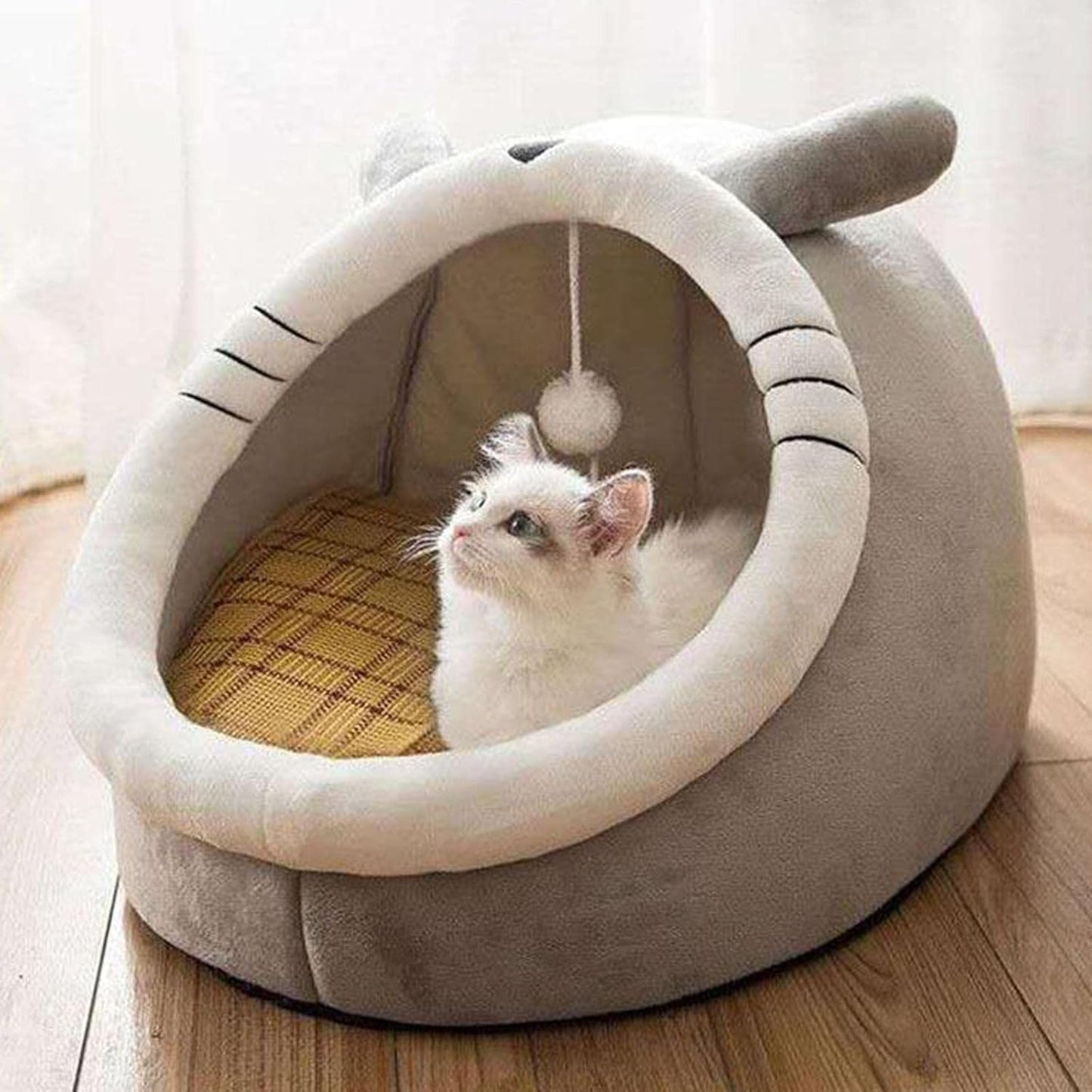 Cat Cave Bed with Hanging Toy