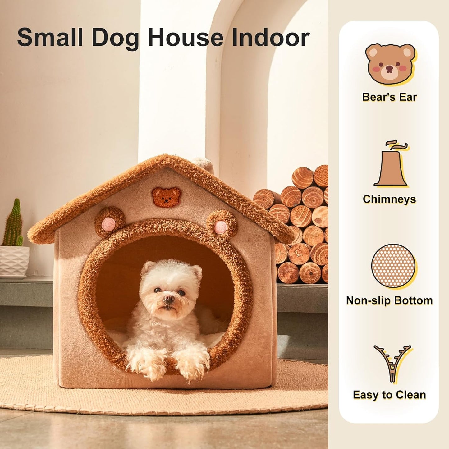 Cute Foldable Cat/Puppy House with Cushion - Petsberg®