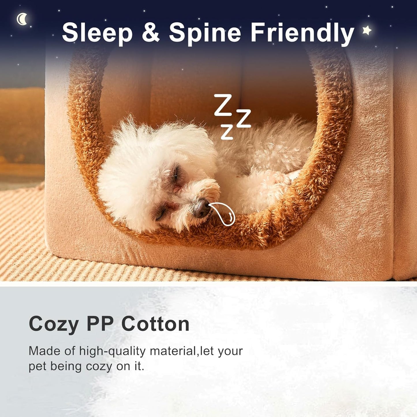 Cute Foldable Cat/Puppy House with Cushion - Petsberg®