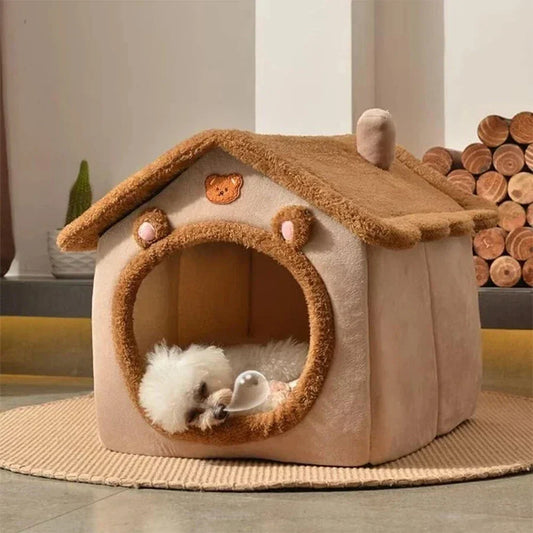 Cute Foldable Cat/Puppy House with Cushion - Petsberg®